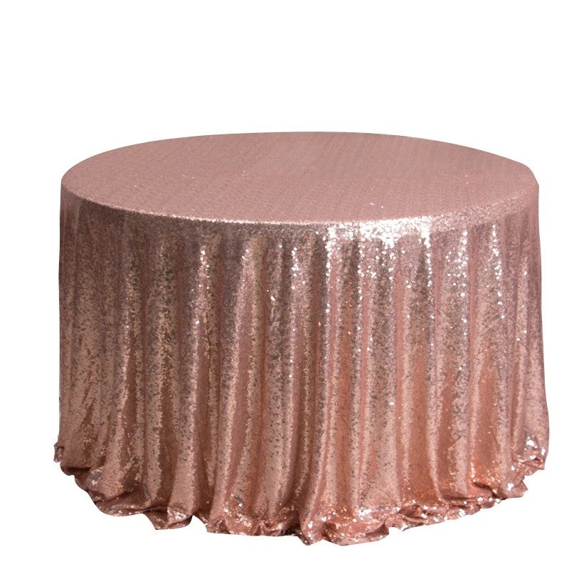 Bluejw Manteles Redondo Para Eventos Fiesta Mantel De Lentejuelas Round Sequin Tablecloth Gold Table Cloth Round Wedding for Parties - Image 1